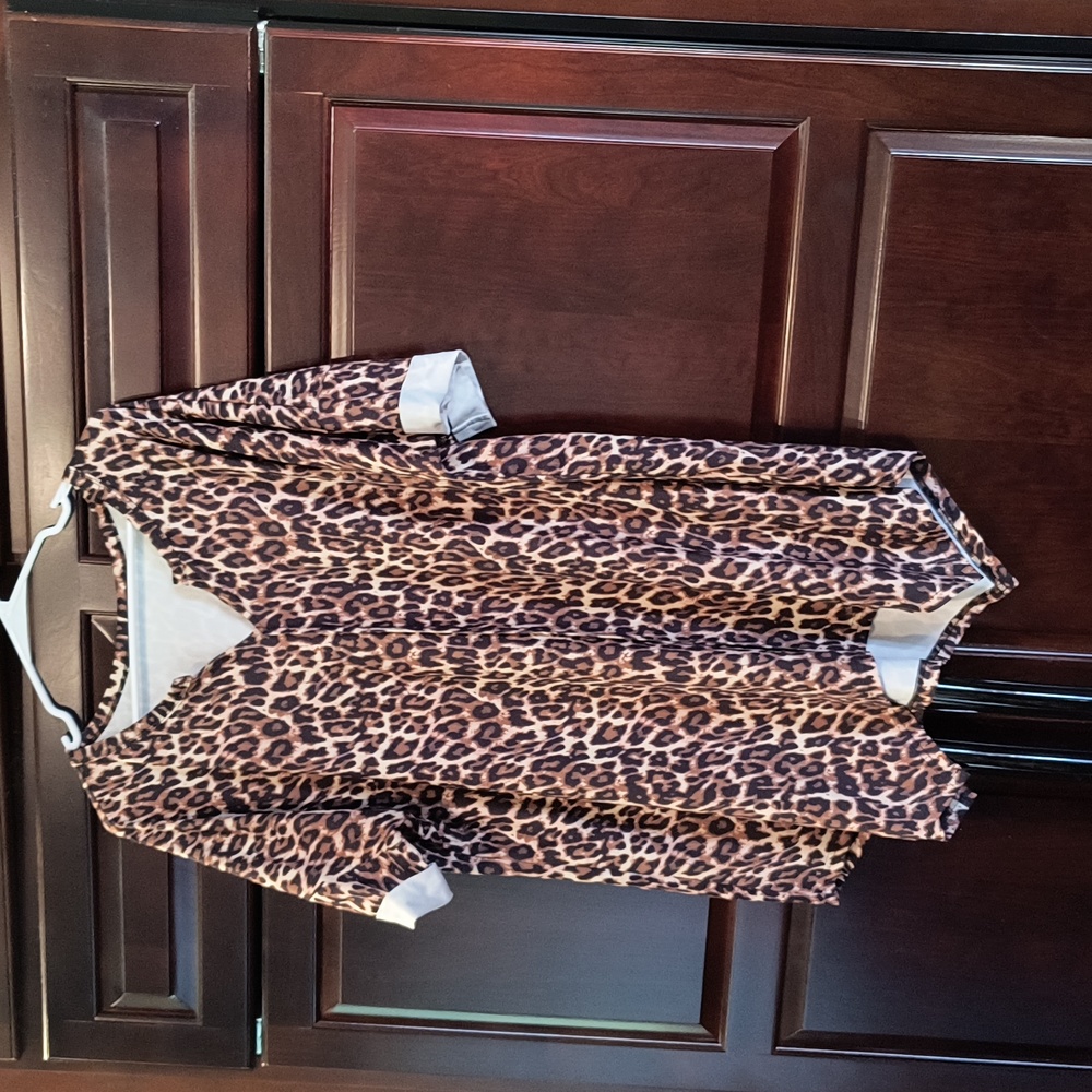 Leopard Print Tunic Top, M, Worn Once